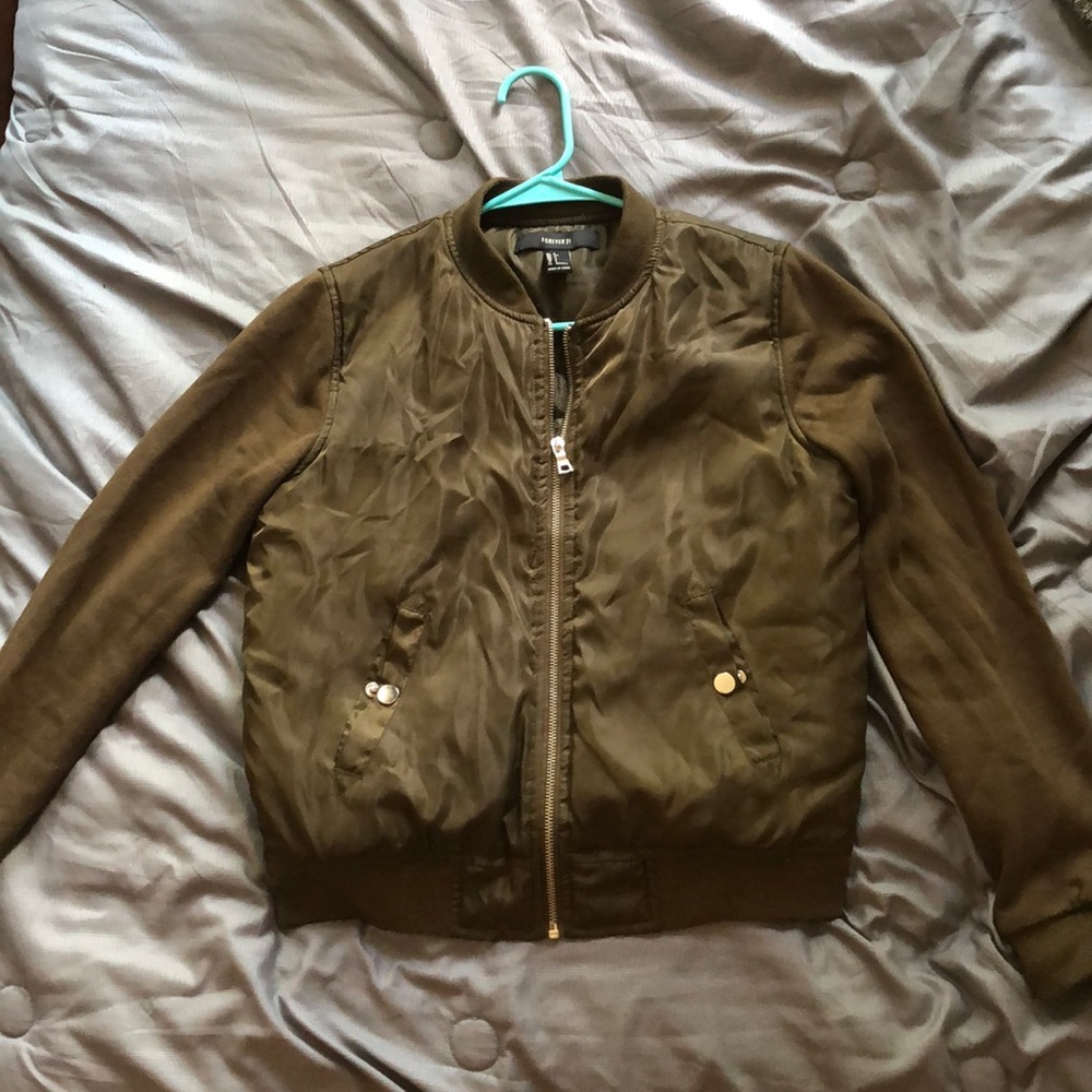 Green bomber jacket